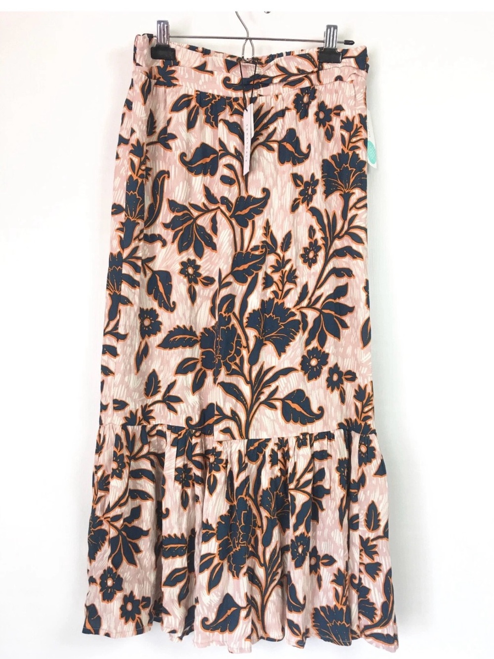 Sanctuary Maxi Skirt with Navy Floral Print